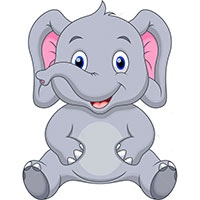 Baby elephant coloring pages