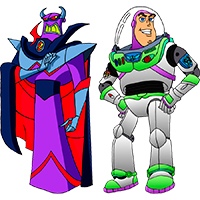 Buzz and zurg coloring pages