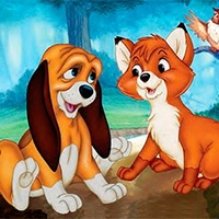 Fox and the hound coloring pages