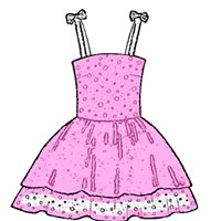 Girl's Dresses coloring pages