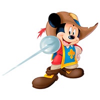 Mickey mouse musketeer coloring pages