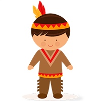 Native american boy coloring pages