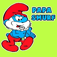 Papa smurf coloring pages