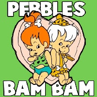 Pebbles and bambam coloring pages