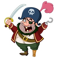 Pirate coloring pages