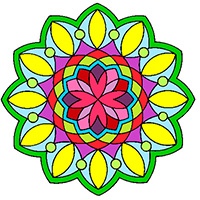 Simple mandala coloring pages