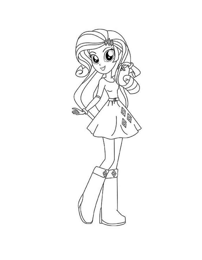 rarity coloring pages equestria girls - photo #21