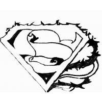 Superman logo coloring pages