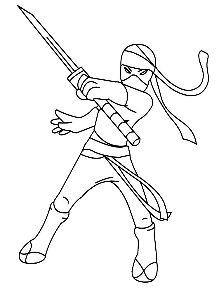 Ninja coloring pages