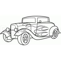 Hot rod coloring pages