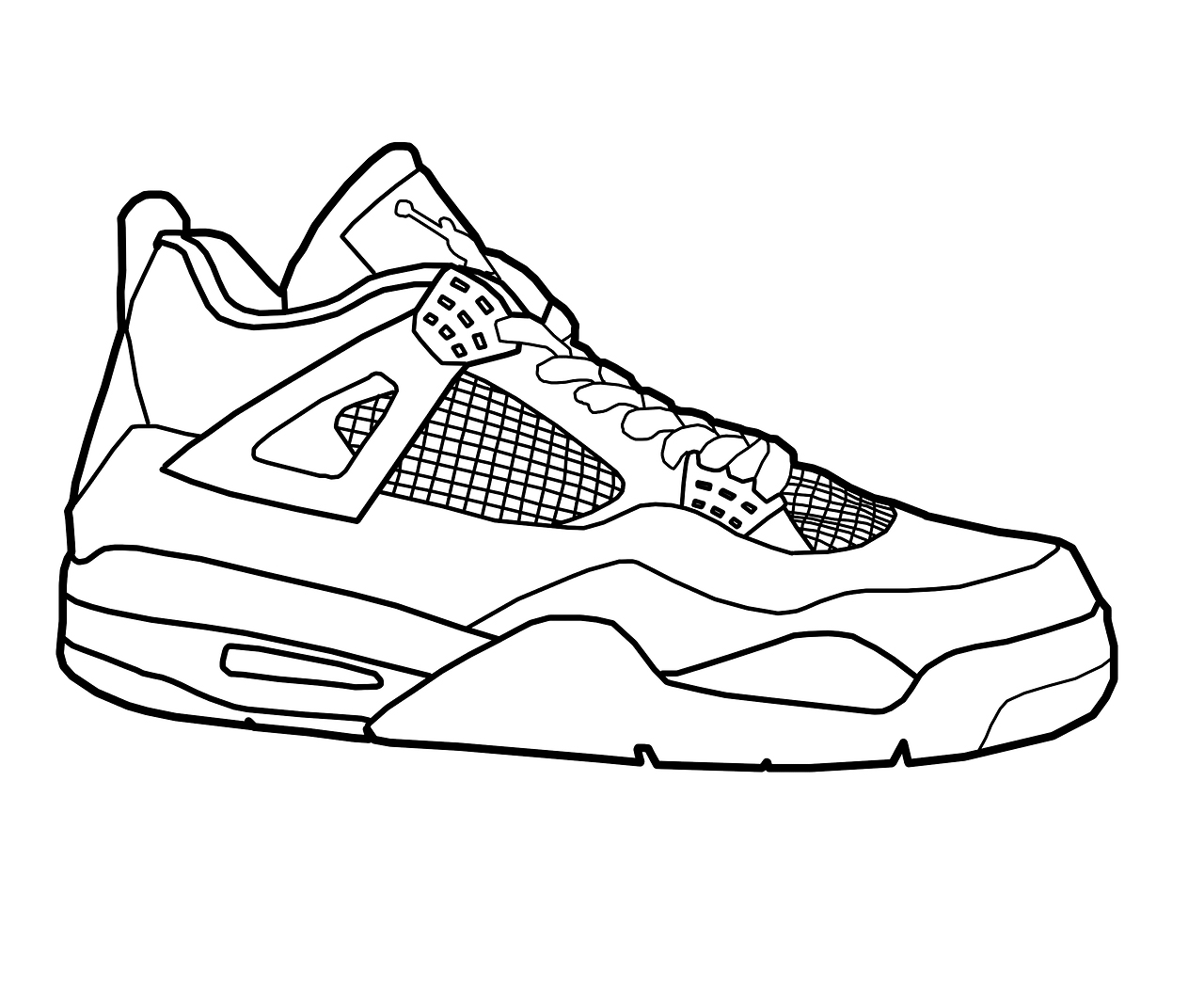 Shoe Coloring Pages Basketball Nike