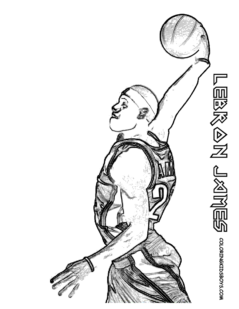 James Coloring Pages Lebron Famous Basketball Players