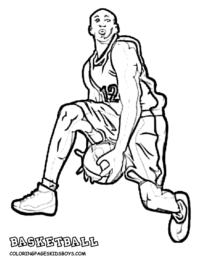 James Coloring Pages Lebron Basketball Jersey