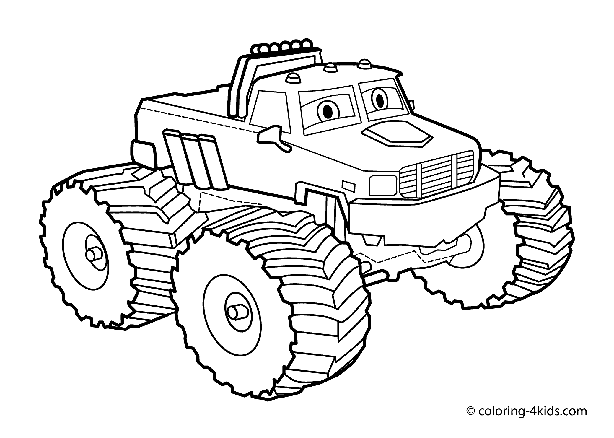 Monster truck coloring pages