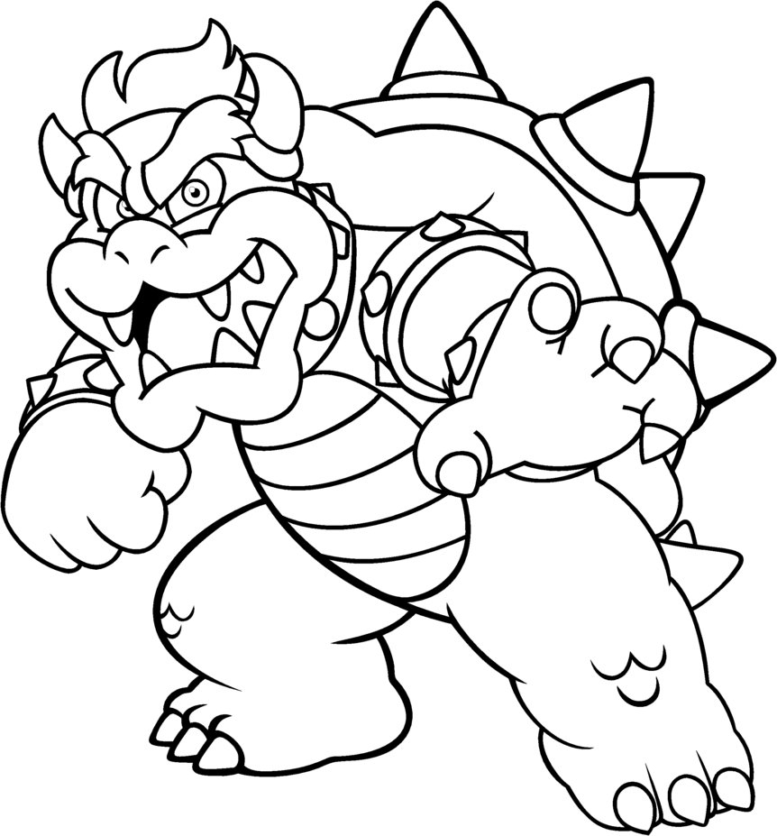 Mario Bowser Coloring Pages