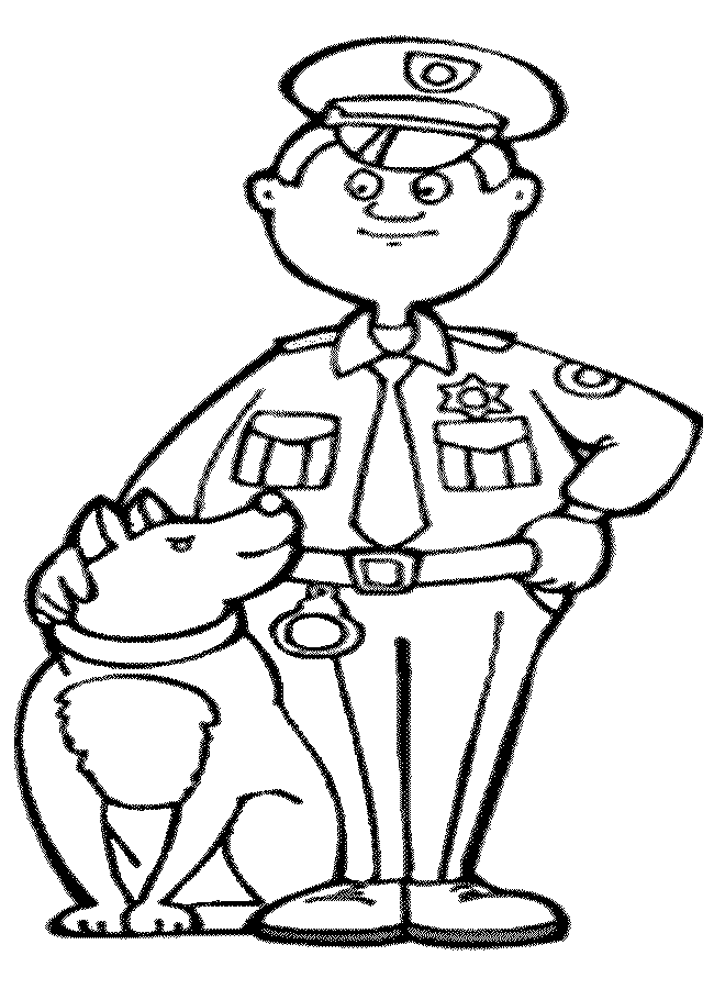 Police officer coloring pages