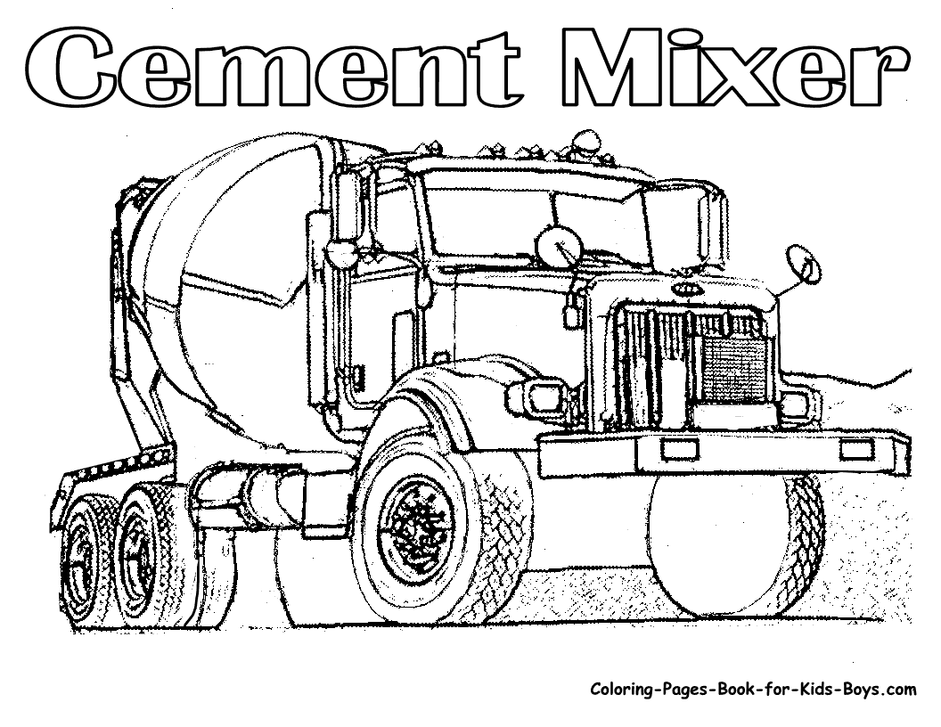Semi truck coloring pages