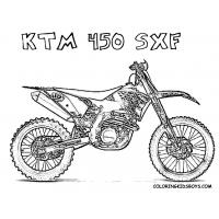 Motocross coloring pages