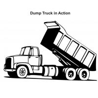 Dump truck coloring pages