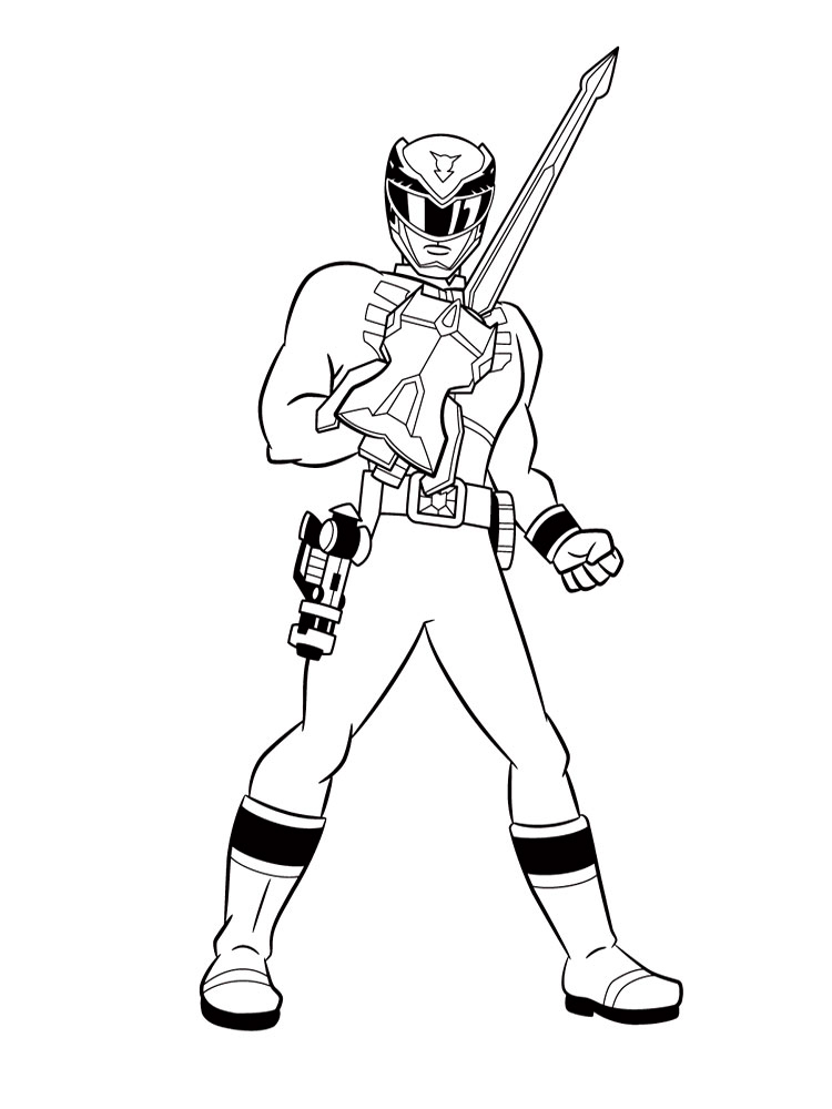 Coloriage Power Rangers Samurai A Imprimer