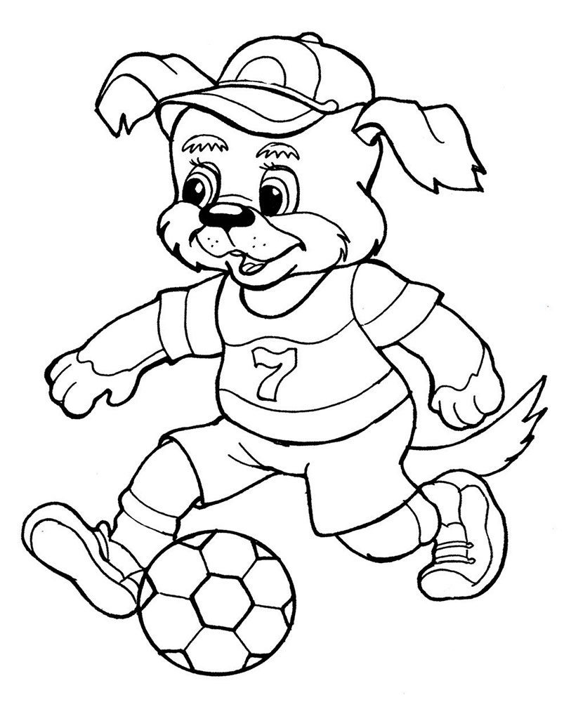 Soccer Player Coloring Pages