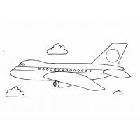 Plane coloring pages
