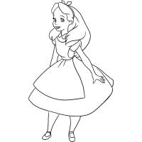 Alice in wonderland coloring pages
