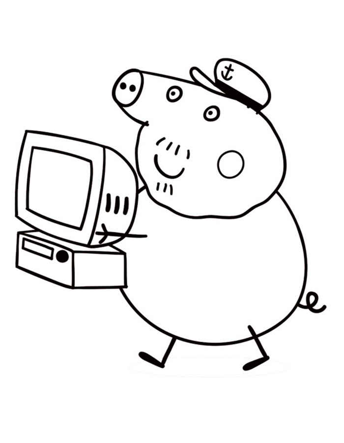 Peppa Pig Pages Grandma Coloring Pages