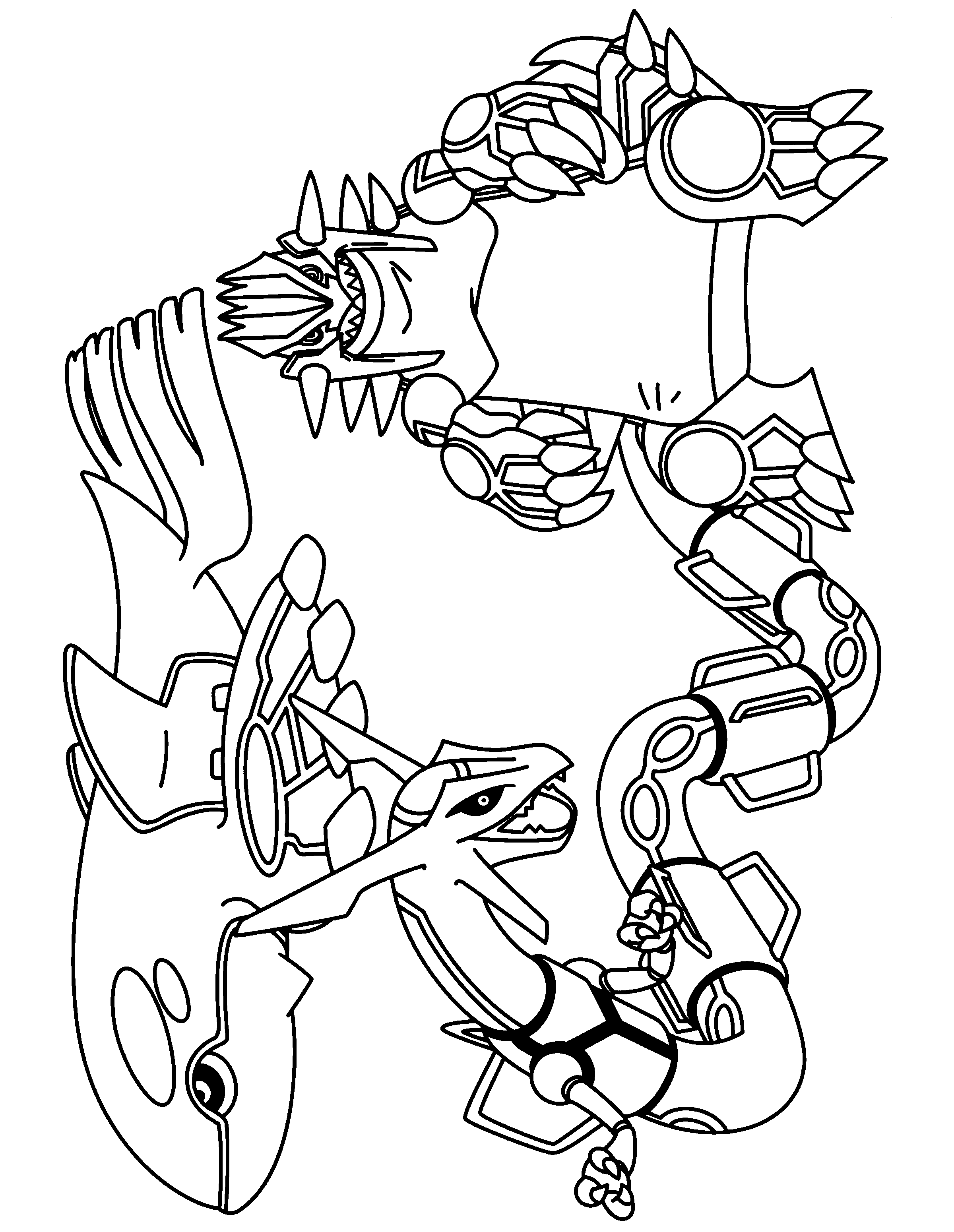 Rayquaza coloring pages