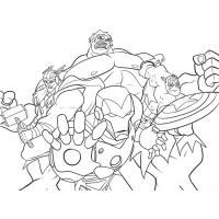 Cartoon superheroes coloring pages