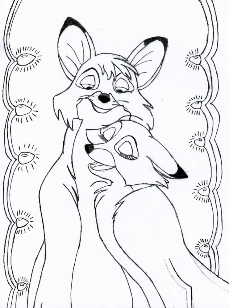 Hound Coloring Pages Fox Dog