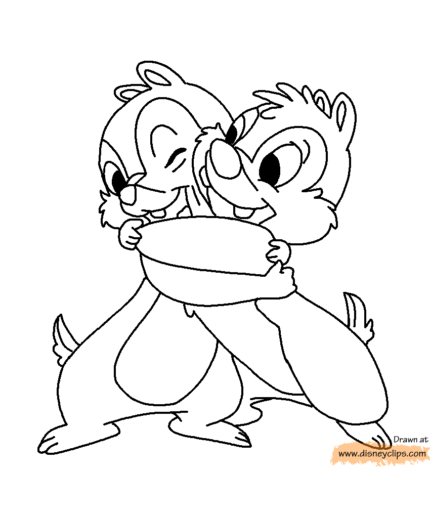 baby chip n dale coloring pages - photo #26