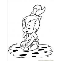 Pebbles and bambam coloring pages