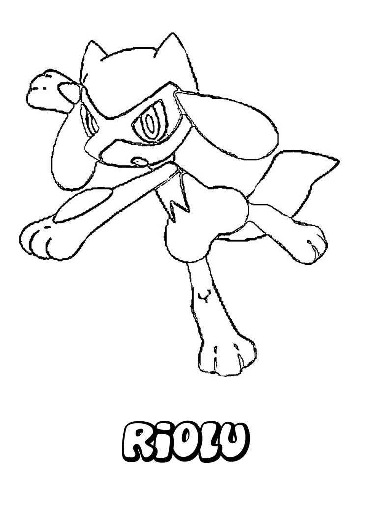 Pokemon lucario coloring pages