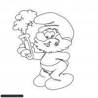 Papa smurf coloring pages