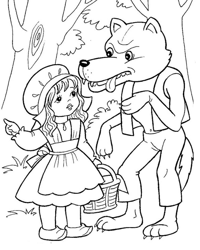 Little red riding hood coloring pages