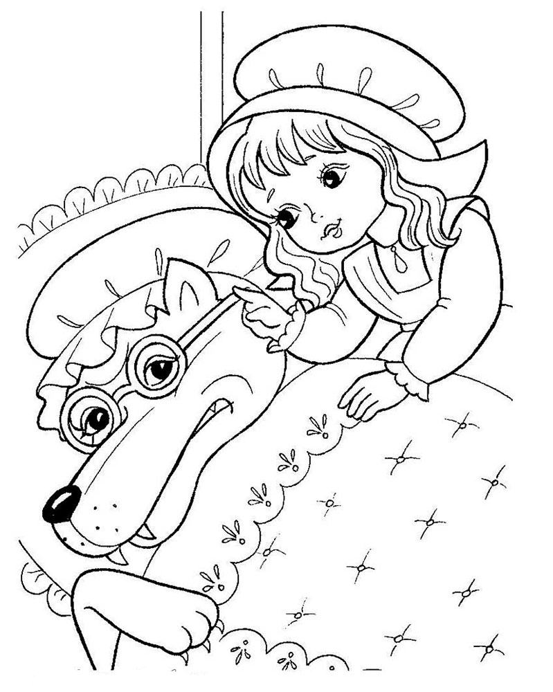 Little red riding hood coloring pages