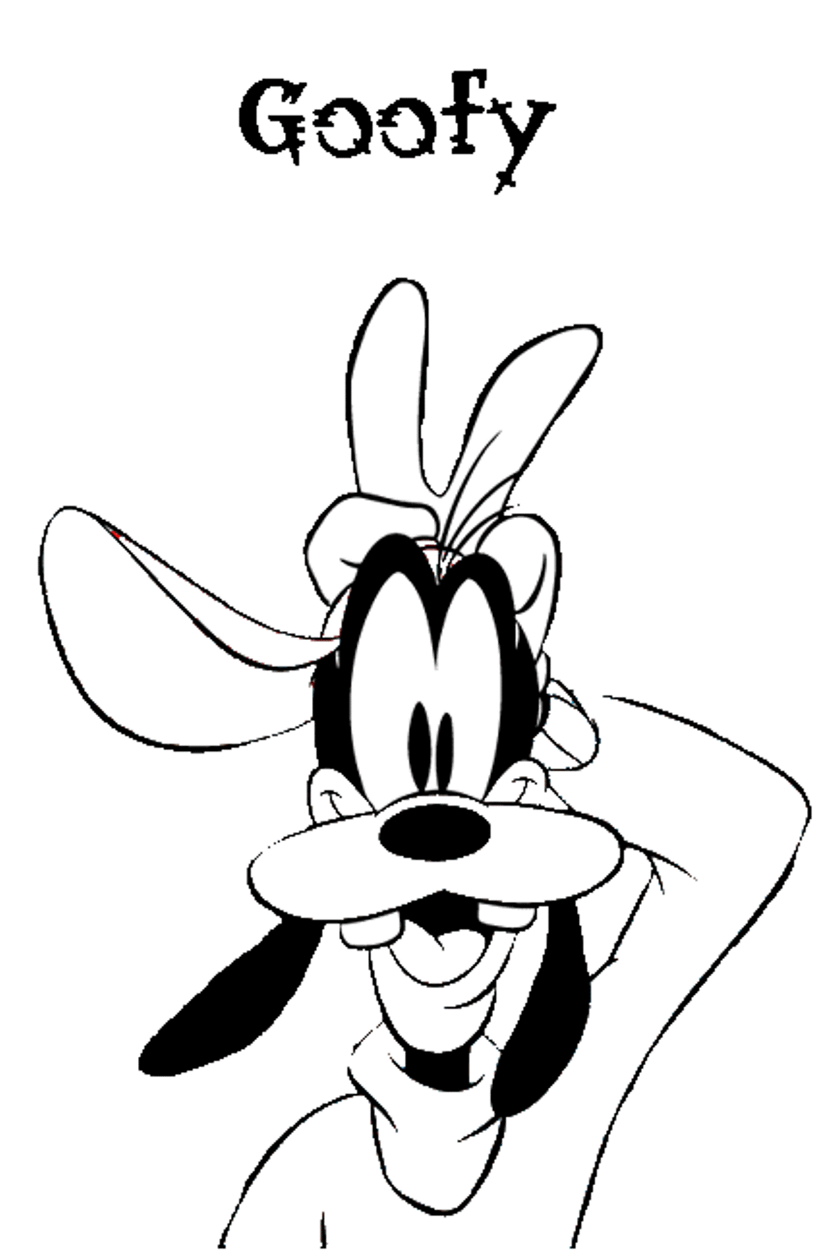 Goofy Cartoon Coloring Pages