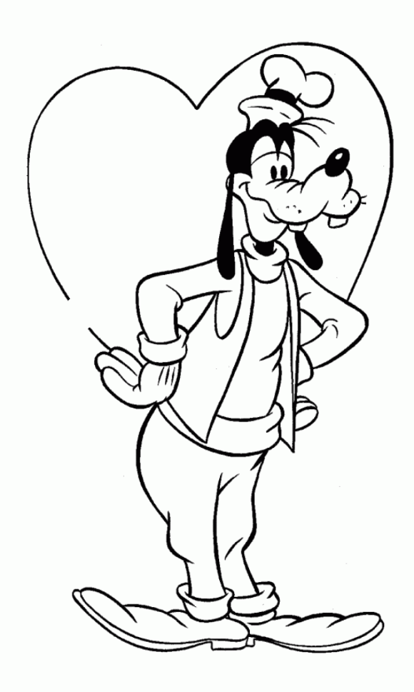Cartoon Coloring Pages Goofy Birthday
