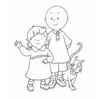 Caillou coloring pages