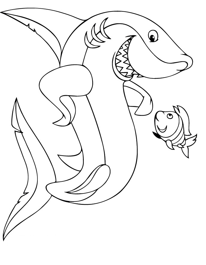 Tales Coloring Pages Shark Baby
