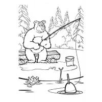 Mascha and bear coloring pages