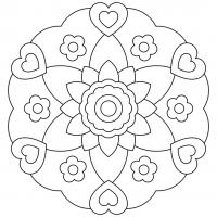 Simple mandala coloring pages