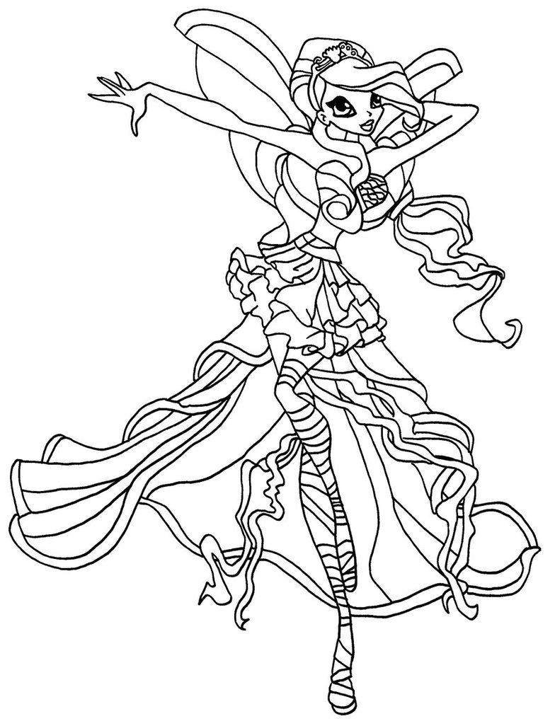 Princess Coloring Pages Winx