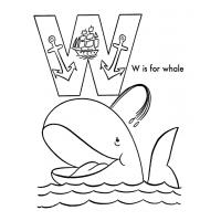 Letter w coloring pages