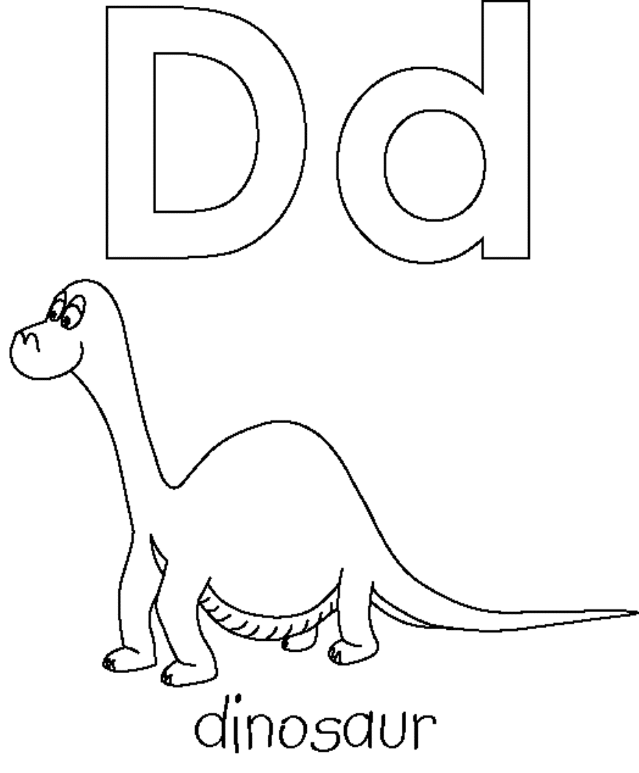 Letter D Coloring Pages