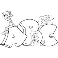 A b c coloring pages