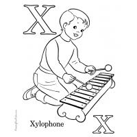 Letter x coloring pages