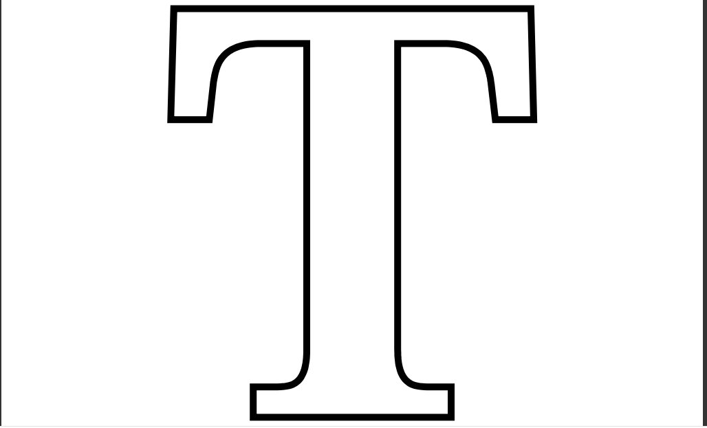 Letter T coloring pages