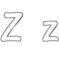 Letter z coloring pages